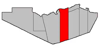 Location of Addington Parish within Restigouche County, New Brunswick