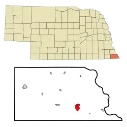Location within شهرستان ریچاردسون، نبراسکا و نبراسکا
