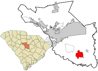 Location in شهرستان ریچلند، کارولینای جنوبی and the state of کارولینای جنوبی.