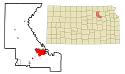 Location within Kansas