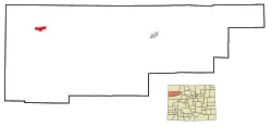 Location in Rio Blanco County and the state of کلرادو