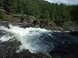 The l'Assomption River in park Chutes Monte-à-Peine