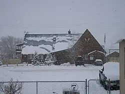 Snow covered Rock Creek Store & Bed and Breakfast in Mountain Home, دسامبر ۲۰۱۰