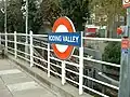 Roundel on Hainault-bound platform