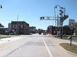 Downtown Romulus, westbound Goddard Road