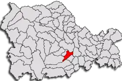 Location of Roznov, Neamţ