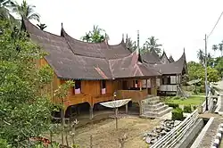A traditional, wooden structure.