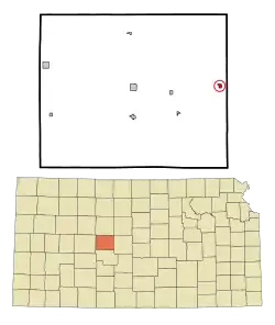 Location of Otis, Kansas
