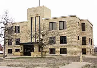 Russell County Courthouse in راسل، کانزاس