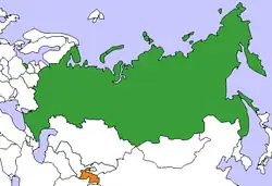 نقشهٔ مکان‌نمای Russia و Tajikistan
