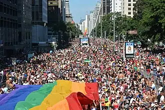 Image of 2014 pride parade in São Paulo