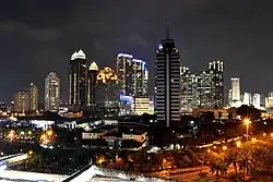 Sudirman Central Business District skyline at night