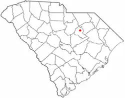 Location of Bishopville, South Carolina