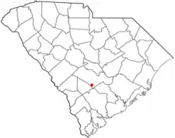 Location in Orangeburg County, کارولینای جنوبی