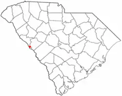 Location of Clarks Hill, South Carolina