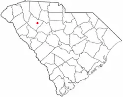 Location of Clinton, South Carolina