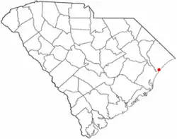 Location of Garden City inSouth Carolina