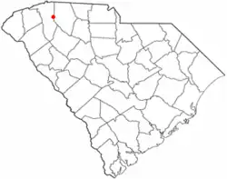 Location of Greer, South Carolina