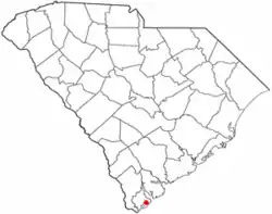 Location of Hilton Head Island inSouth Carolina
