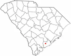 Location of Meggett inSouth Carolina