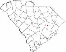 Location in Williamsburg County, کارولینای جنوبی