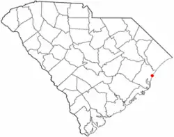 Location of Pawleys Island inSouth Carolina