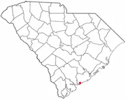 Location of Rockvillein South Carolinia.