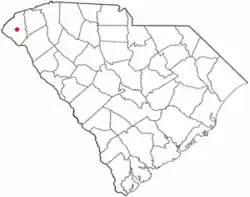 Location of Walhalla, South Carolina