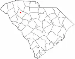 Location of Wattsville, South Carolina