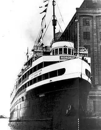 SS Noronic moored in Toronto, 1930