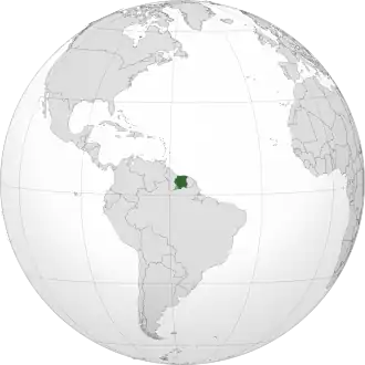 موقعیت سورینام