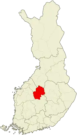 موقعیت ناحیه ساری‌یروی-ویتاساری
Saarijärvi-Viitasaari sub-region