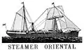 The town of Oriental, NC was named after the Sailing Steamer Oriental.