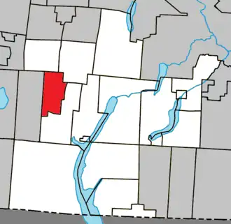 Location within Memphrémagog Regional County Municipality.