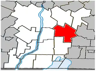 Location within Le Haut-Richelieu Regional County Municipality.