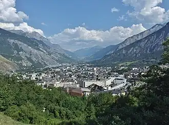 A view of Saint-Jean-de-Maurienne in the direction of Modane