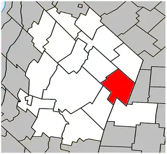 Location within Les Maskoutains Regional County Municipality.