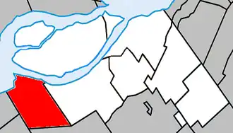 Location within Beauharnois-Salaberry Regional County Municipality.