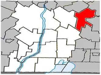 Location within Le Haut-Richelieu Regional County Municipality.