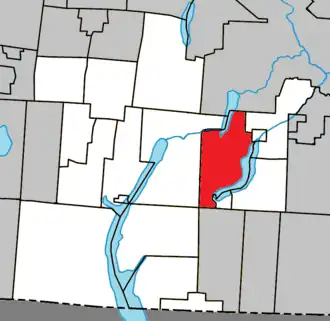 Location within Memphrémagog Regional County Municipality.