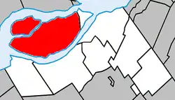 Location within Beauharnois-Salaberry Regional County Municipality