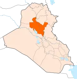 جایگاه استان صلاح‌الدین در نقشهٔ عراق