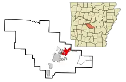 Location in Saline County and the state of آرکانزاس