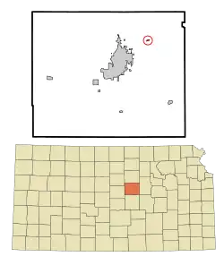 Location of New Cambria, Kansas