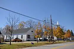Old town hall و church (now historic society)