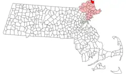 Location in Essex County in Massachusetts