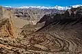 مزارع کرت‌بندی‌شده در منطقه ماستانگ علیا در نپال