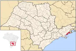 Location in the ایالت سائوپائولو و برزیل