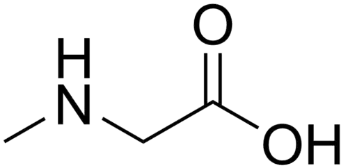 Skeletal formula of sarcosine