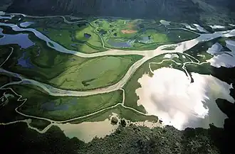 دلتای رودخانه، از دید بالا